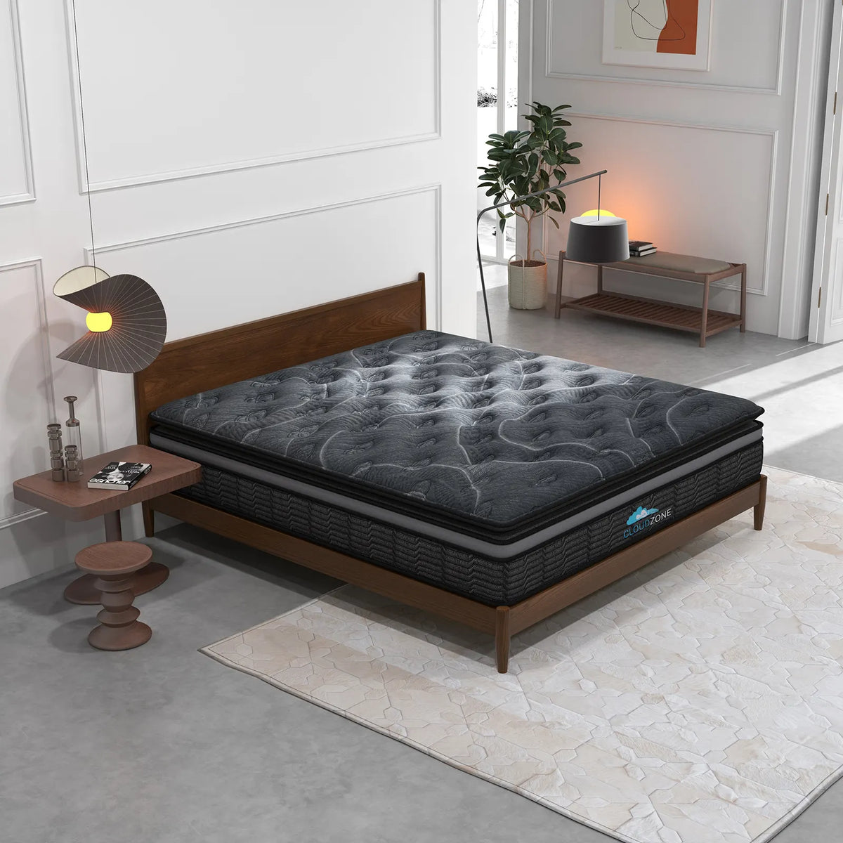 Cloud Zone Double Layer Euro Top Pocket Spring Mattress Plush Medium Firm 34cm - Single - Image 7