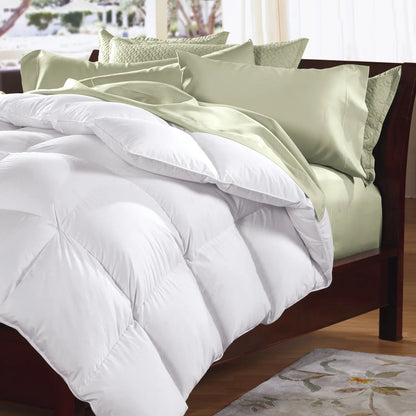 500GSM Soft Goose Feather Down Quilt Duvet  95% Feather 5% Down All-Seasons - Double - White - Image 2