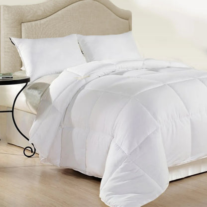 Royal Comfort 500GSM Plush Duck Feather Down Quilt Ultra Warm Soft - All Seasons - Single - White