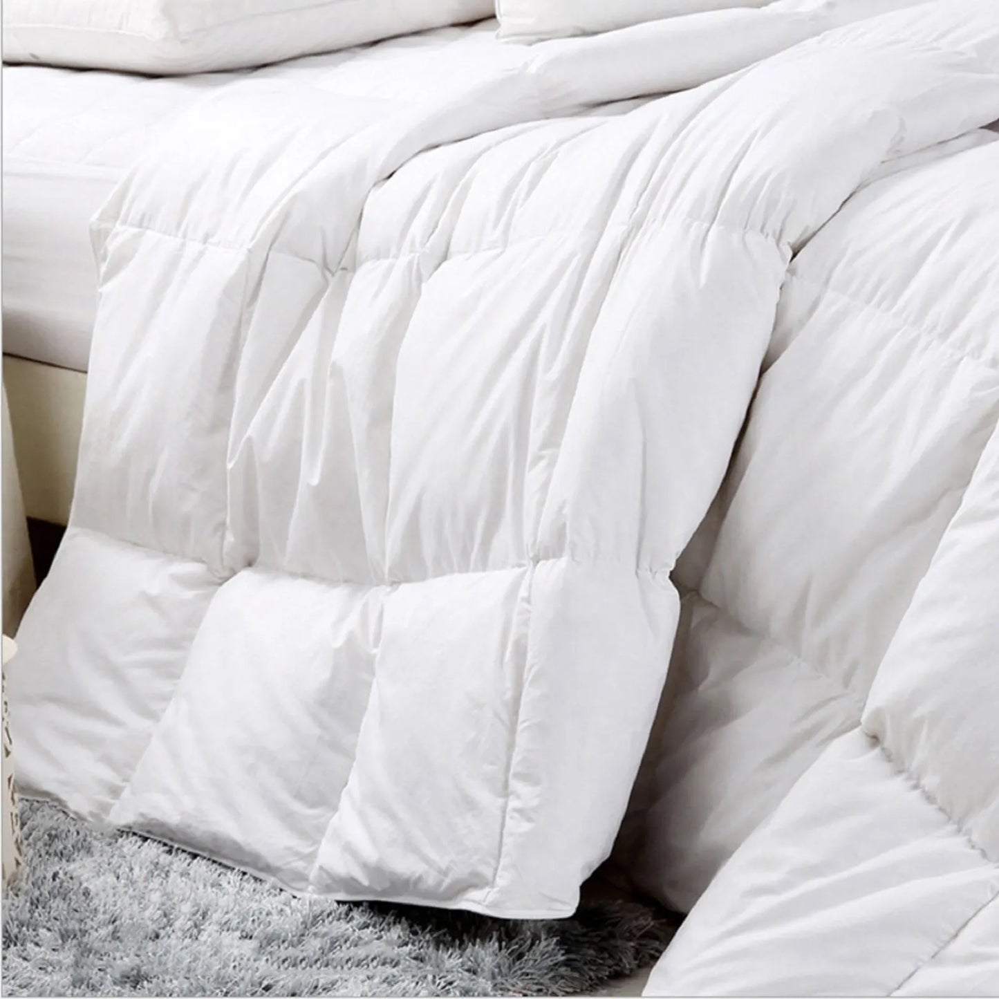 Royal Comfort 500GSM Plush Duck Feather Down Quilt Ultra Warm Soft - All Seasons - Single - White - Image 2