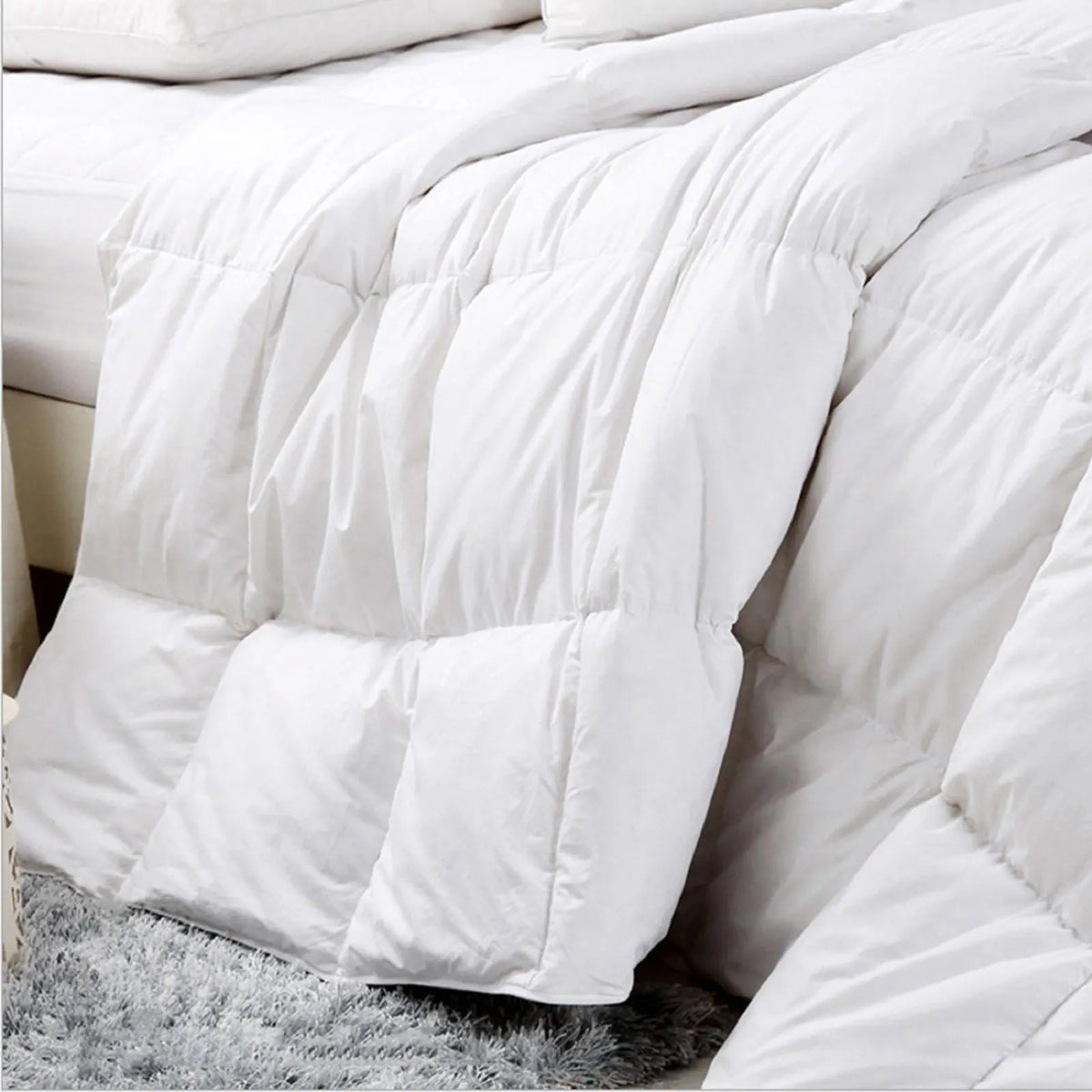Royal Comfort 500GSM Plush Duck Feather Down Quilt Ultra Warm Soft - All Seasons - King - White - Image 2