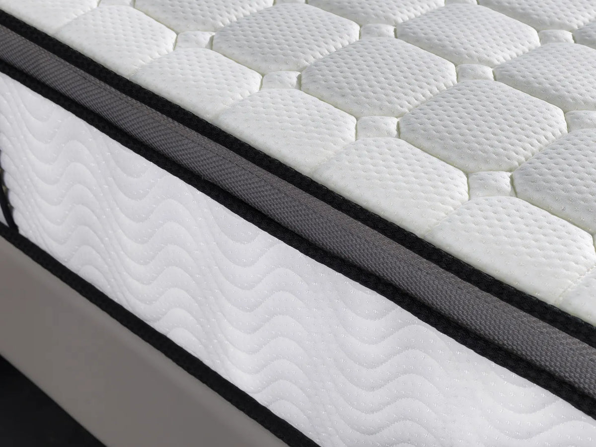 Ergopedic Mattress 5 Zone Latex Pocket Spring Mattress In A Box 30cm - Single - White  Grey  Black - Image 5