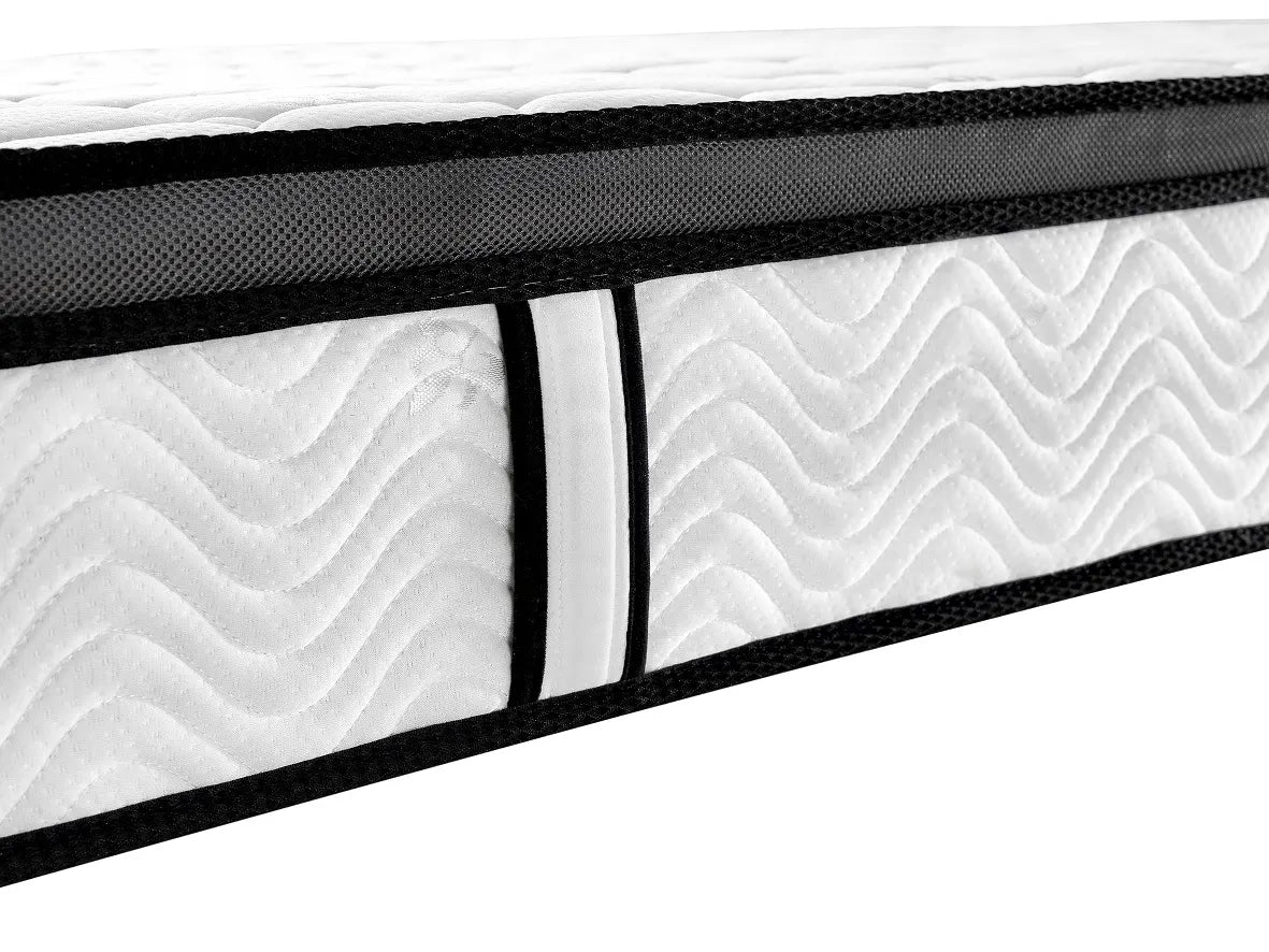 Ergopedic Mattress 5 Zone Latex Pocket Spring Mattress In A Box 30cm - Single - White  Grey  Black - Image 9