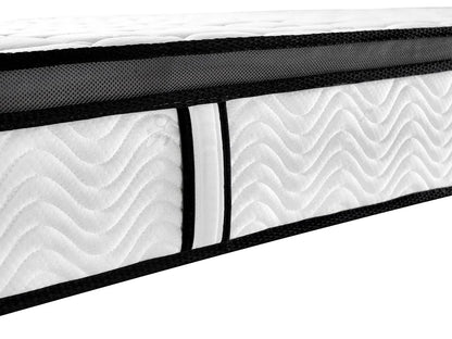 Ergopedic Mattress 5 Zone Latex Pocket Spring Mattress In A Box 30cm - Single - White  Grey  Black - Image 9