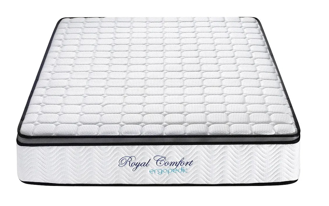 Ergopedic Mattress 5 Zone Latex Pocket Spring Mattress In A Box 30cm - King Single - White  Grey  Black - Image 4