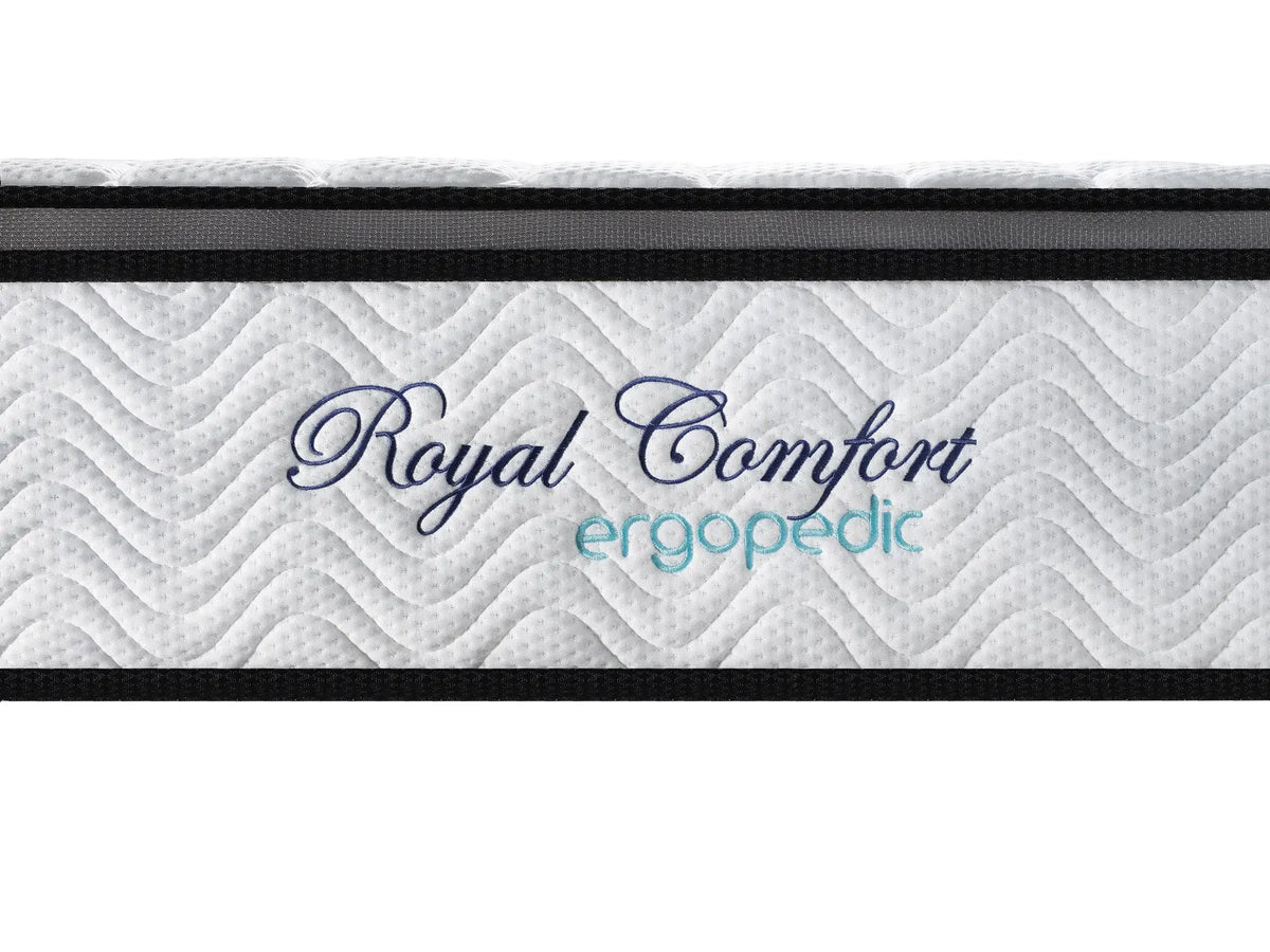 Ergopedic Mattress 5 Zone Latex Pocket Spring Mattress In A Box 30cm - King Single - White  Grey  Black - Image 9