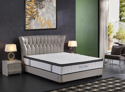 Ergopedic Mattress 5 Zone Latex Pocket Spring Mattress In A Box 30cm - Queen - White  Grey  Black - Image 3