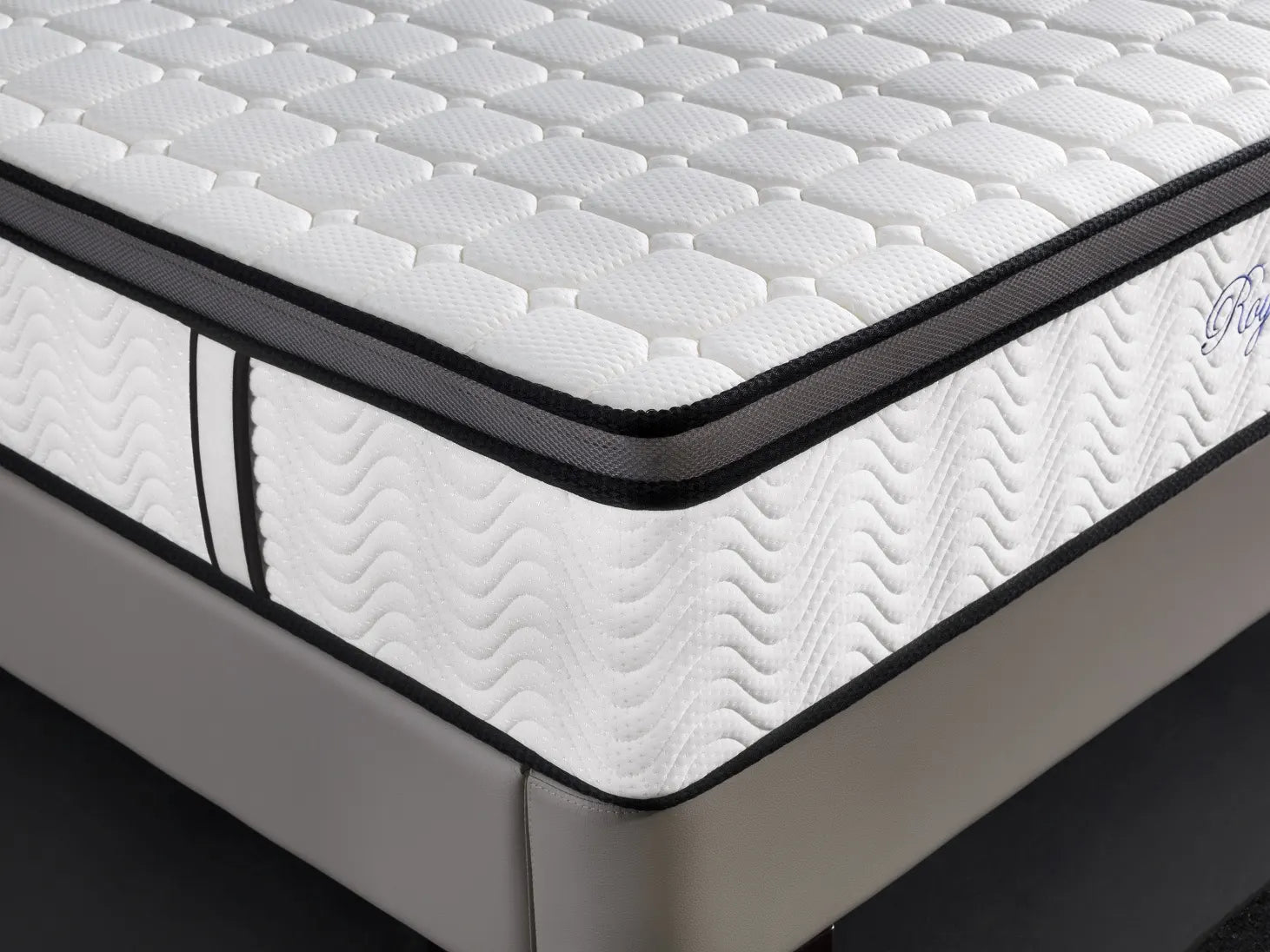 Ergopedic Mattress 5 Zone Latex Pocket Spring Mattress In A Box 30cm - Queen - White  Grey  Black - Image 5