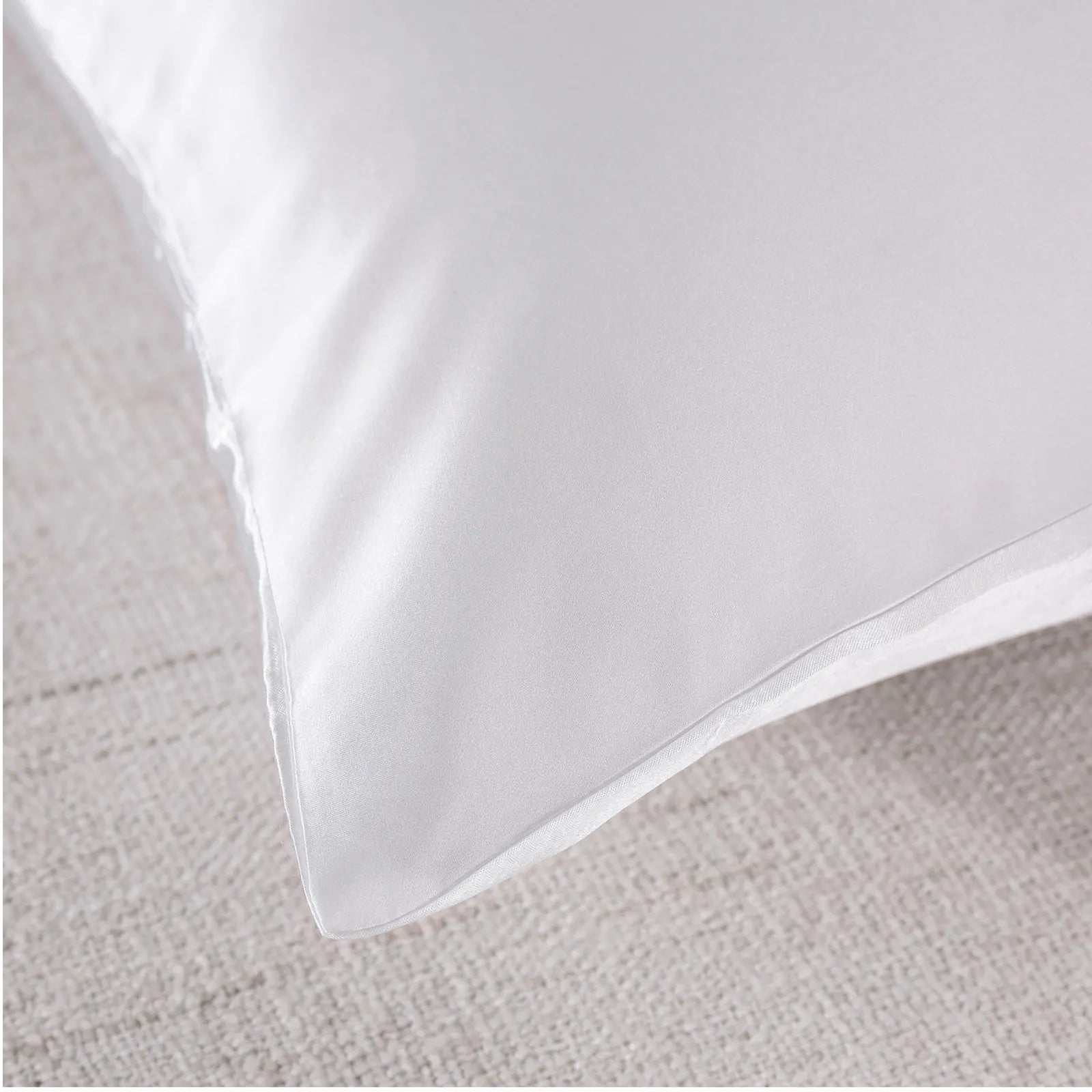 Royal Comfort Pure Silk Pillow Case 100% Mulberry Silk Hypoallergenic Pillowcase - White - Image 3