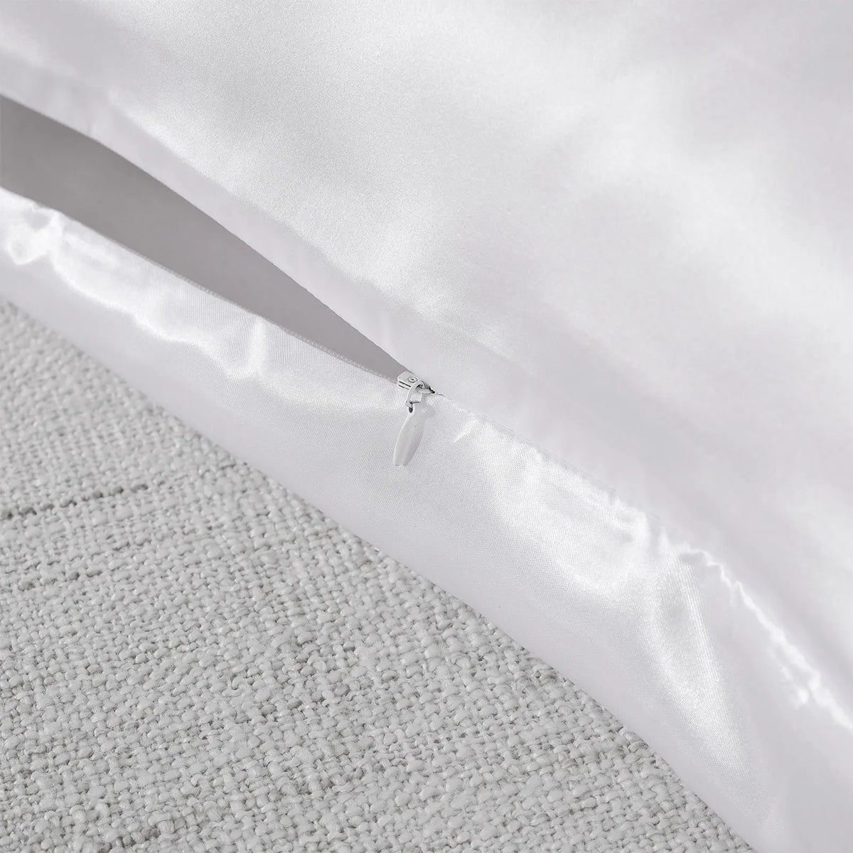 Royal Comfort Pure Silk Pillow Case 100% Mulberry Silk Hypoallergenic Pillowcase - White - Image 4