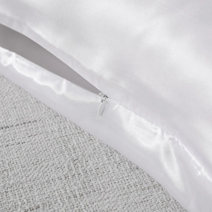 Royal Comfort Pure Silk Pillow Case 100% Mulberry Silk Hypoallergenic Pillowcase - White - Image 4