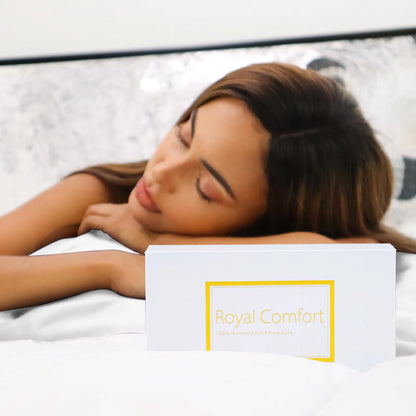 Royal Comfort Pure Silk Pillow Case 100% Mulberry Silk Hypoallergenic Pillowcase - White - Image 5