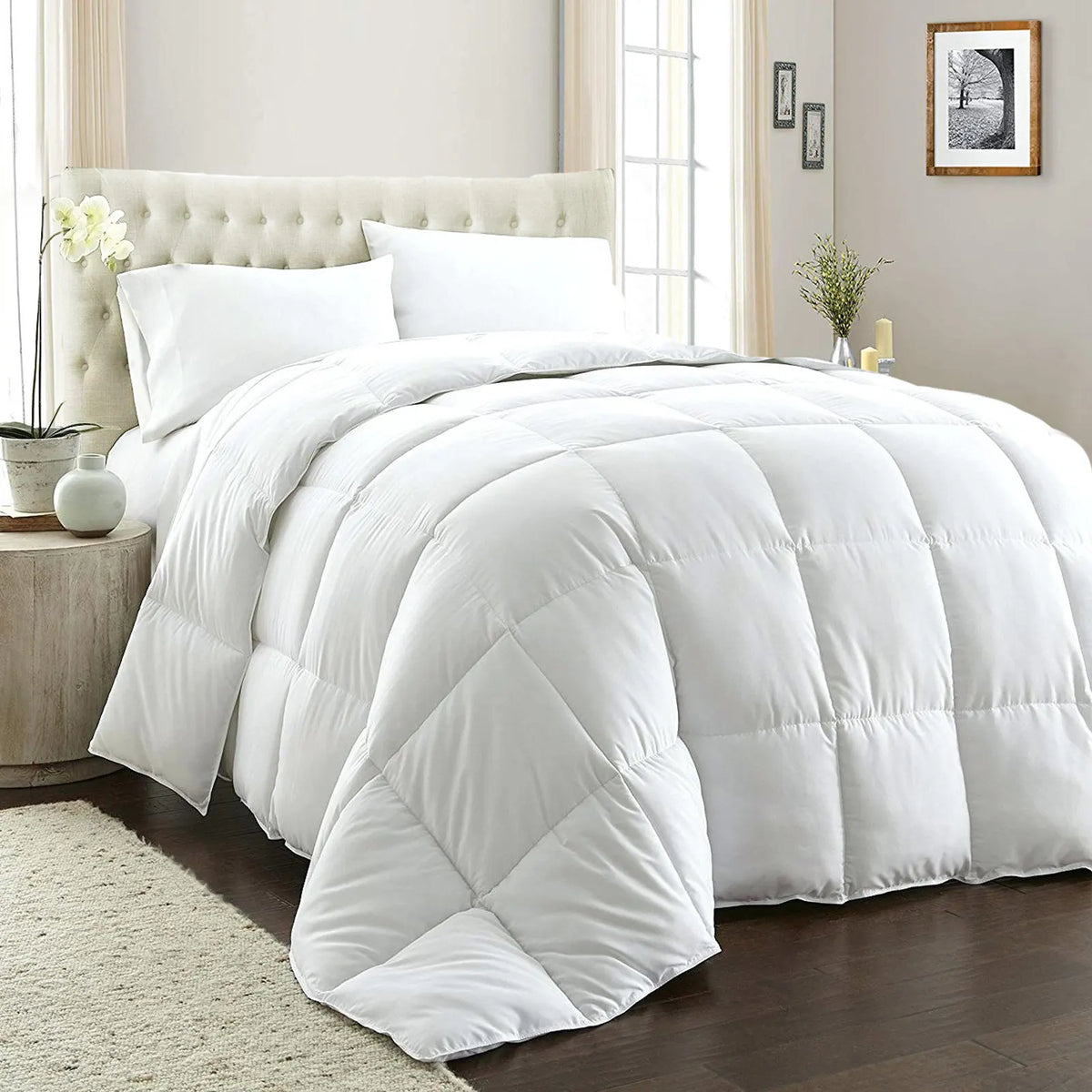Royal Comfort 800GSM Quilt Down Alternative  Duvet Cotton Cover Hotel Grade - Super King - White - Image 2
