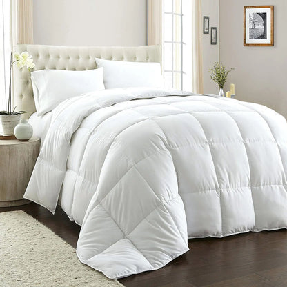 Royal Comfort 800GSM Quilt Down Alternative  Duvet Cotton Cover Hotel Grade - Super King - White - Image 2