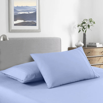Royal Comfort 2000 Thread Count Bamboo Cooling Sheet Set Ultra Soft Bedding - Single - Light Blue - Image 3