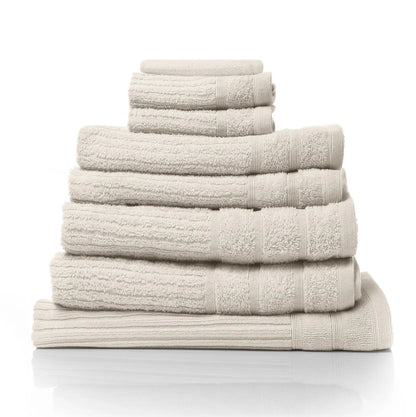 Royal Comfort Eden Egyptian Cotton 600GSM 8 Piece Luxury Bath Towels Set - Beige