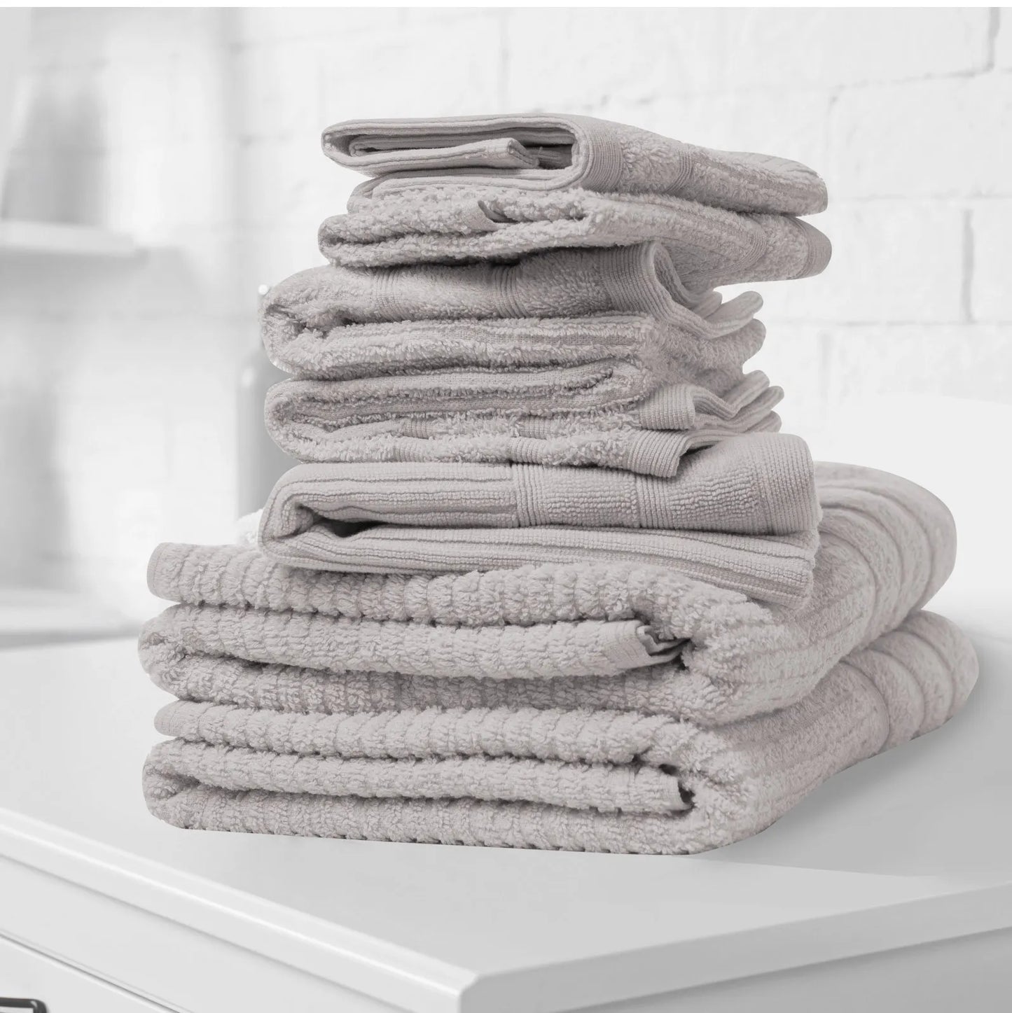 Royal Comfort Eden Egyptian Cotton 600GSM 8 Piece Luxury Bath Towels Set - Holly - Image 2
