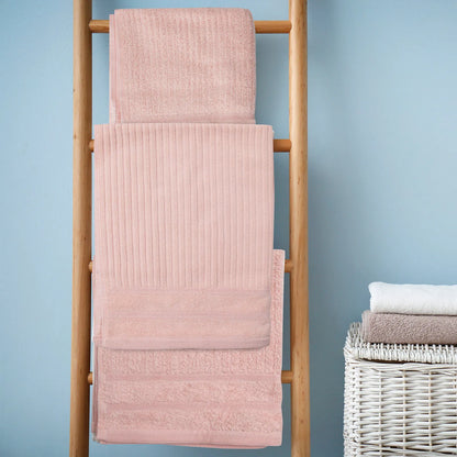 Royal Comfort Eden Egyptian Cotton 600GSM 8 Piece Luxury Bath Towels Set - Blush - Image 3