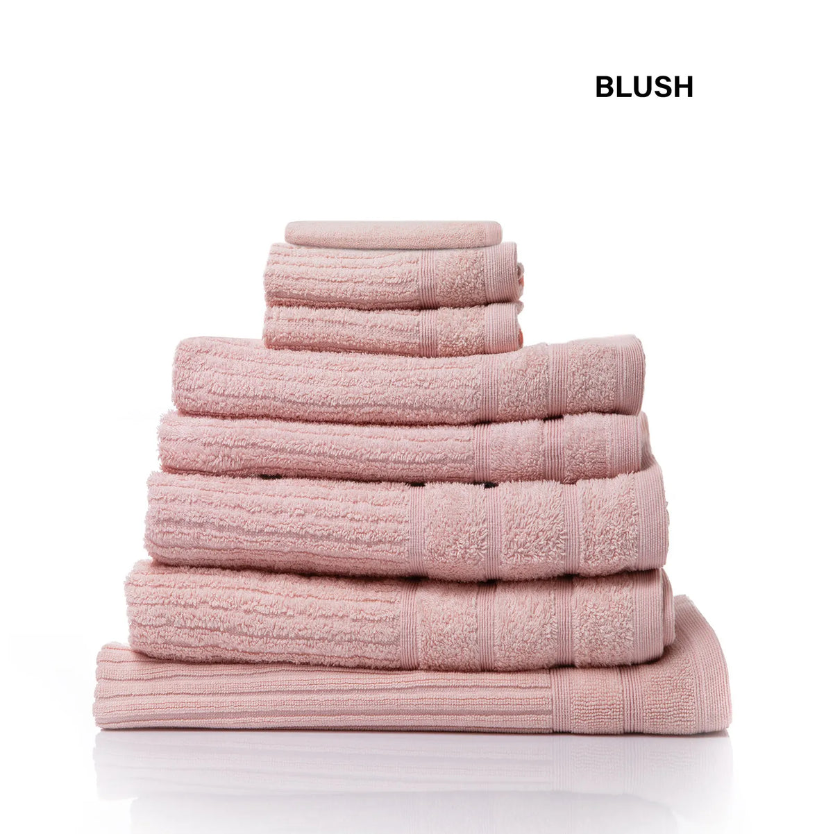 Royal Comfort Eden Egyptian Cotton 600GSM 8 Piece Luxury Bath Towels Set - Blush - Image 5