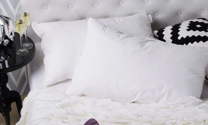 Duck Feather & Down Quilt 500GSM + Duck Feather and Down Pillows 2 Pack Combo - Double - White - Image 3
