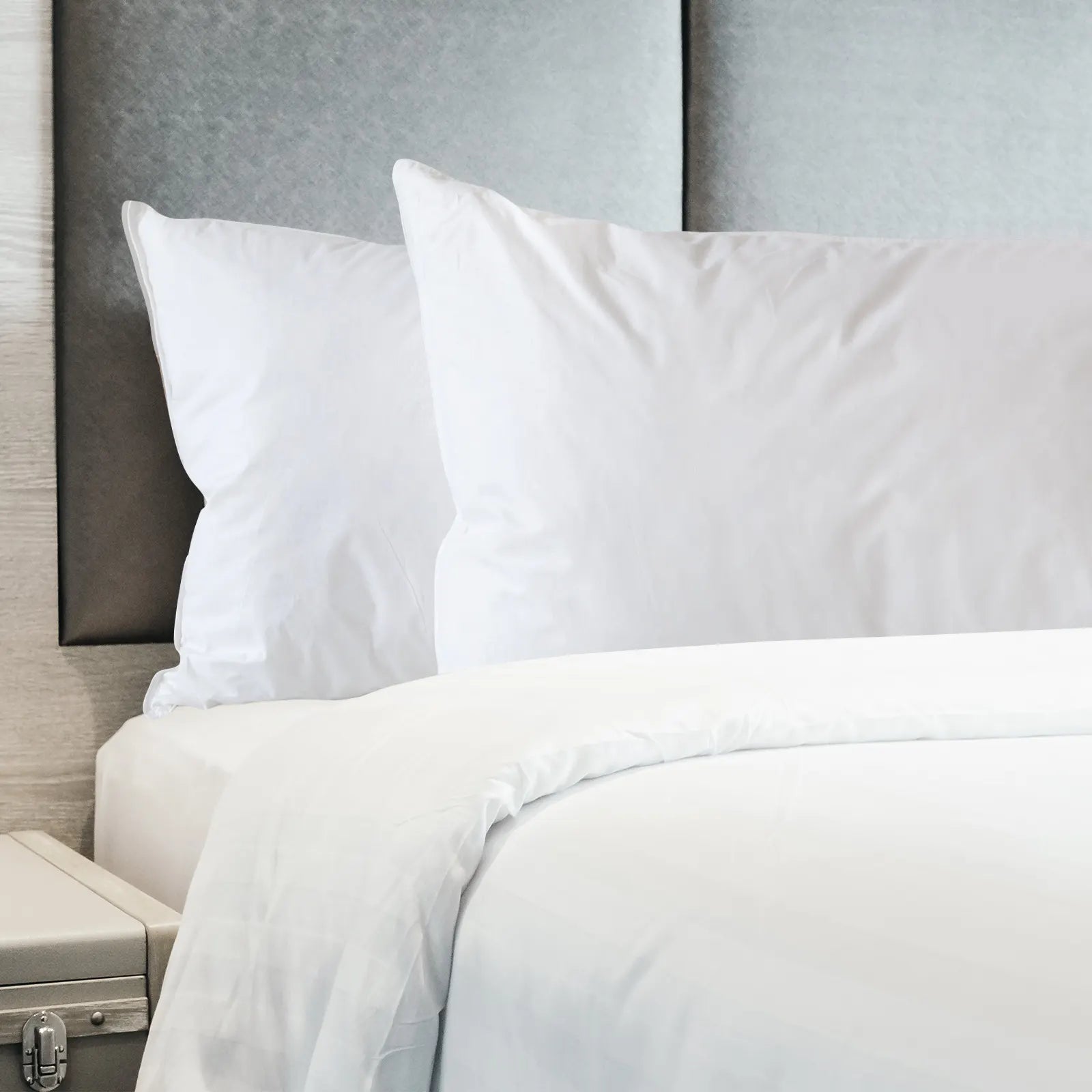 Royal Comfort 1800GSM Duck Feather Down Topper And 1000GSM 2 Duck Pillows Set - Single - White - Image 2