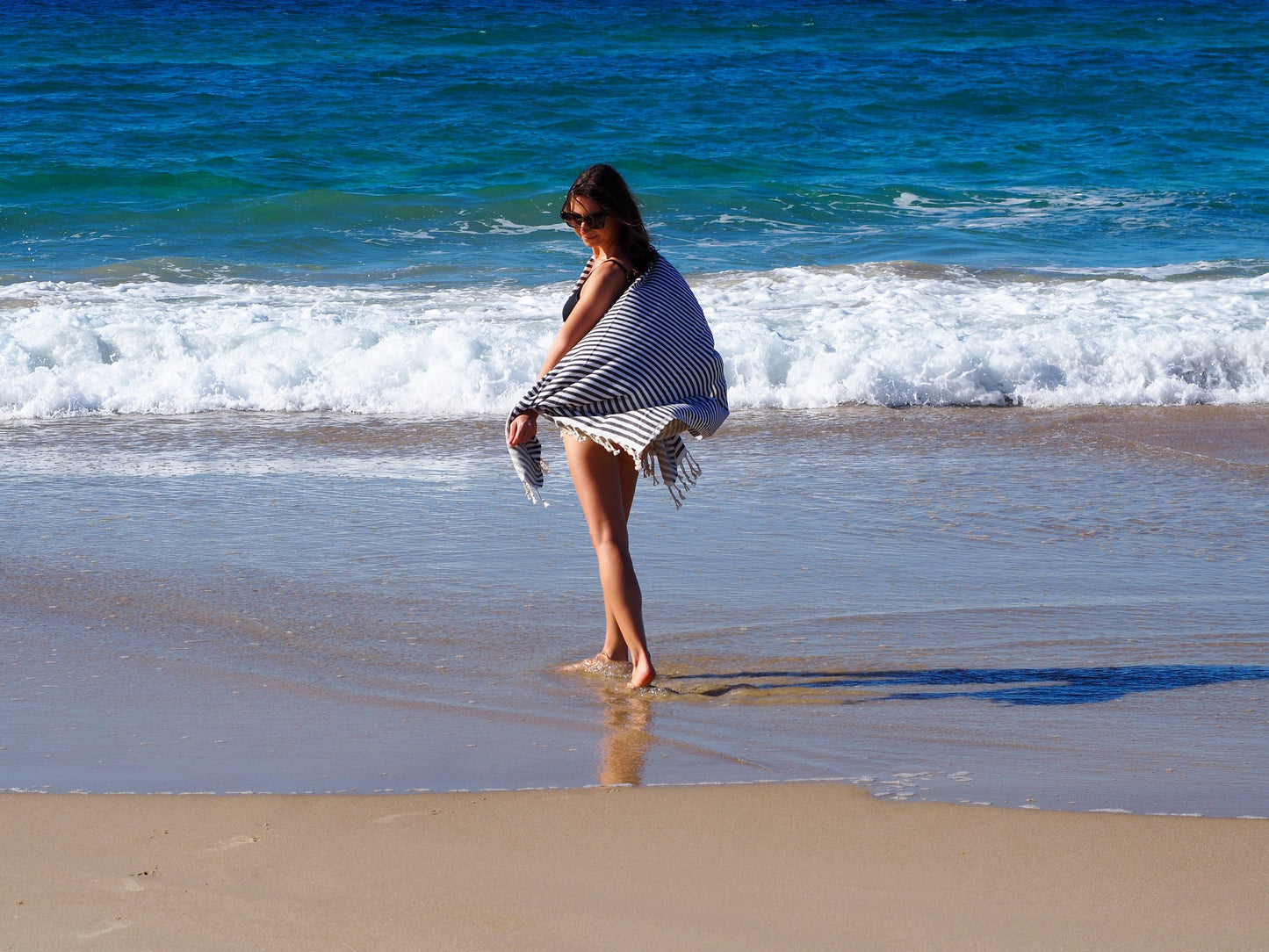 PORTSEA TURKISH COTTON TOWEL - MIDNIGHT - Image 5