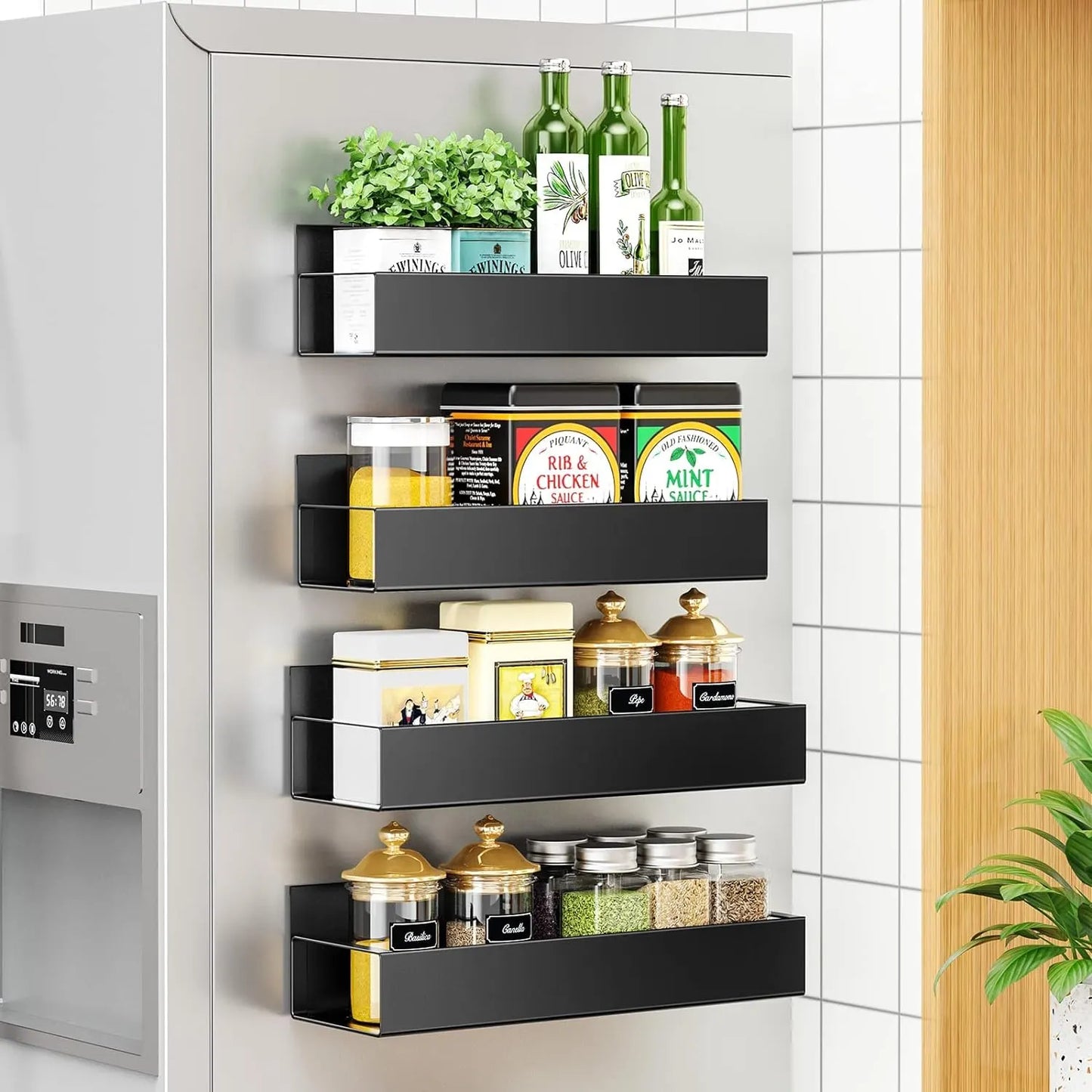 4 pack Magnetic Fridge Spice Rack - Image 2
