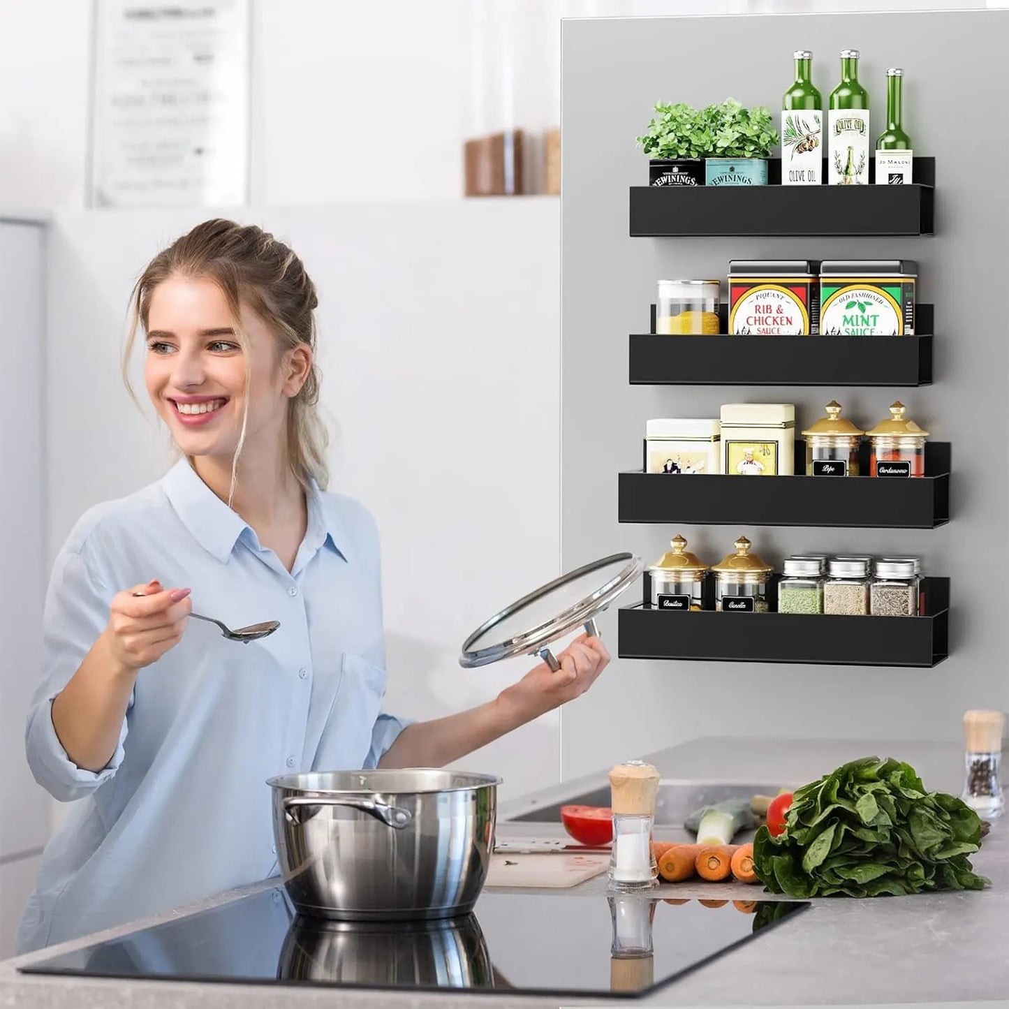 4 pack Magnetic Fridge Spice Rack - Image 4