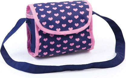 Trendy Dolls Pram, Foldable with Height-Adjustable Handle, Blue and Pink - Image 3