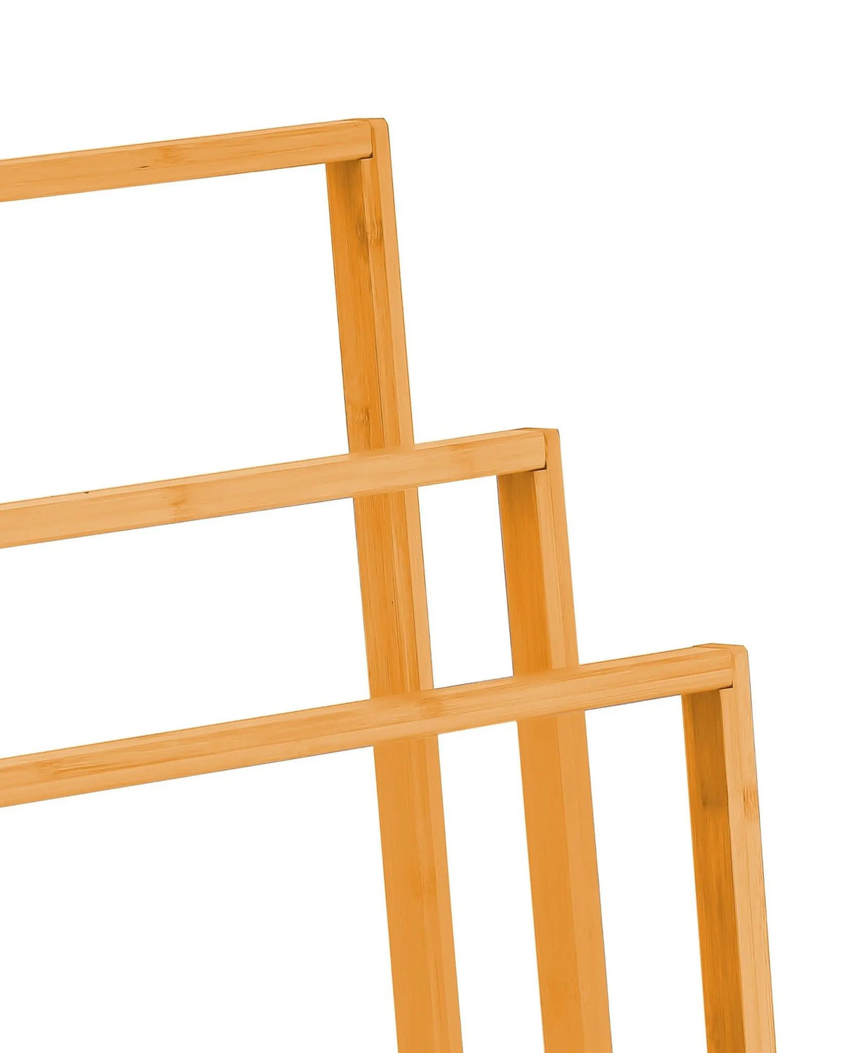 CARLA HOME Bamboo Towel Bar Holder Rack 3-Tier Free Standing for Bathroom. Towel Racks. Towel Rail Bathroom Accessory. Shower Hand Dish Towel. Towel Holder. Hand Towel Bar (Standard) - Image 4