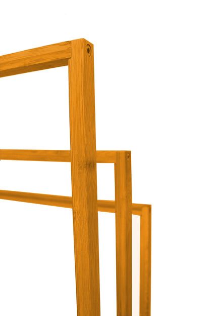 CARLA HOME Bamboo Towel Bar Holder Rack 3-Tier Free Standing for Bathroom. Towel Racks. Towel Rail Bathroom Accessory. Shower Hand Dish Towel. Towel Holder. Hand Towel Bar (Standard) - Image 7