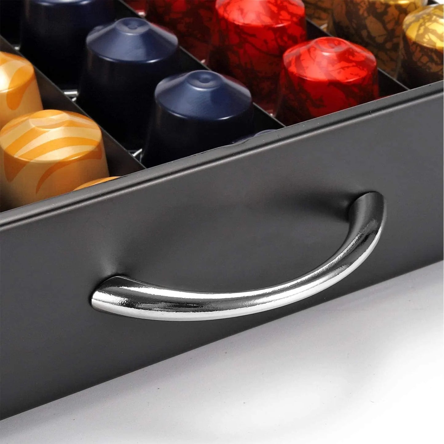 CARLA HOME Coffee Pods Holder Storage Drawer Compatible with 60 Nespresso Pods for Kitchen Storage & Organisation (Black) - Image 4