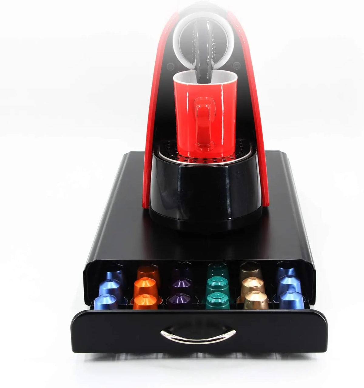 CARLA HOME Coffee Pods Holder Storage Drawer Compatible with 60 Nespresso Pods for Kitchen Storage & Organisation (Black) - Image 8