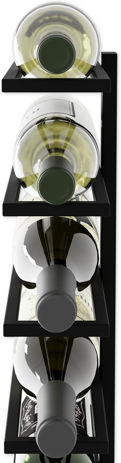 Set 2 Pcs Metal Wall Mount Wine Rack for Wine Bottles, Liquor, Champagne (Holds 10 Bottles) - Image 8