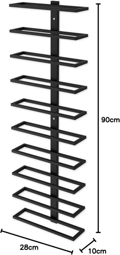 Set 2 Pcs Metal Wall Mount Wine Rack for Wine Bottles, Liquor, Champagne (Holds 10 Bottles) - Image 9