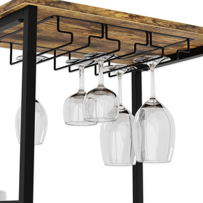 CARLA HOME Freestanding Wine Rack for 20 Bottles with Wood Countertop and Sturdy Metal Frame - Image 7
