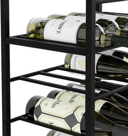 CARLA HOME Freestanding Wine Rack for 20 Bottles with Wood Countertop and Sturdy Metal Frame - Image 9
