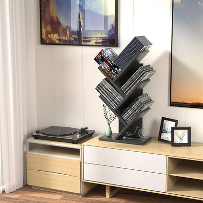 CARLA HOME 5-Tier Tree Bookshelf Storage Rack for Home Office or Bedroom (Black) - Image 7