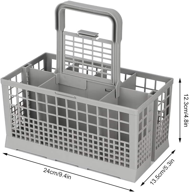 CARLA HOME 8 Slot Universal Dishwasher Cutlery Basket with Handle and Lid which Fits Most Brands (240mm X 135mm X 122mm) - Image 2