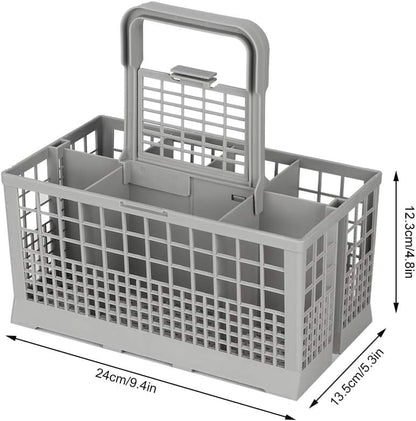 CARLA HOME 8 Slot Universal Dishwasher Cutlery Basket with Handle and Lid which Fits Most Brands (240mm X 135mm X 122mm) - Image 2