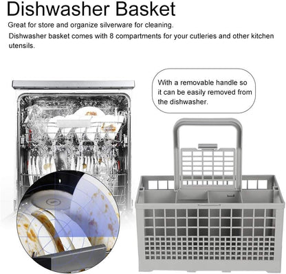 CARLA HOME 8 Slot Universal Dishwasher Cutlery Basket with Handle and Lid which Fits Most Brands (240mm X 135mm X 122mm) - Image 4