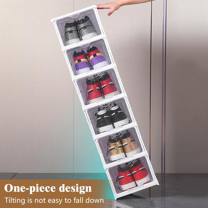 CARLA HOME 3-Tier Stackable Shoe Storage Box Organizer with Clear Door for Closet, Entryway or Cabinet - Image 6