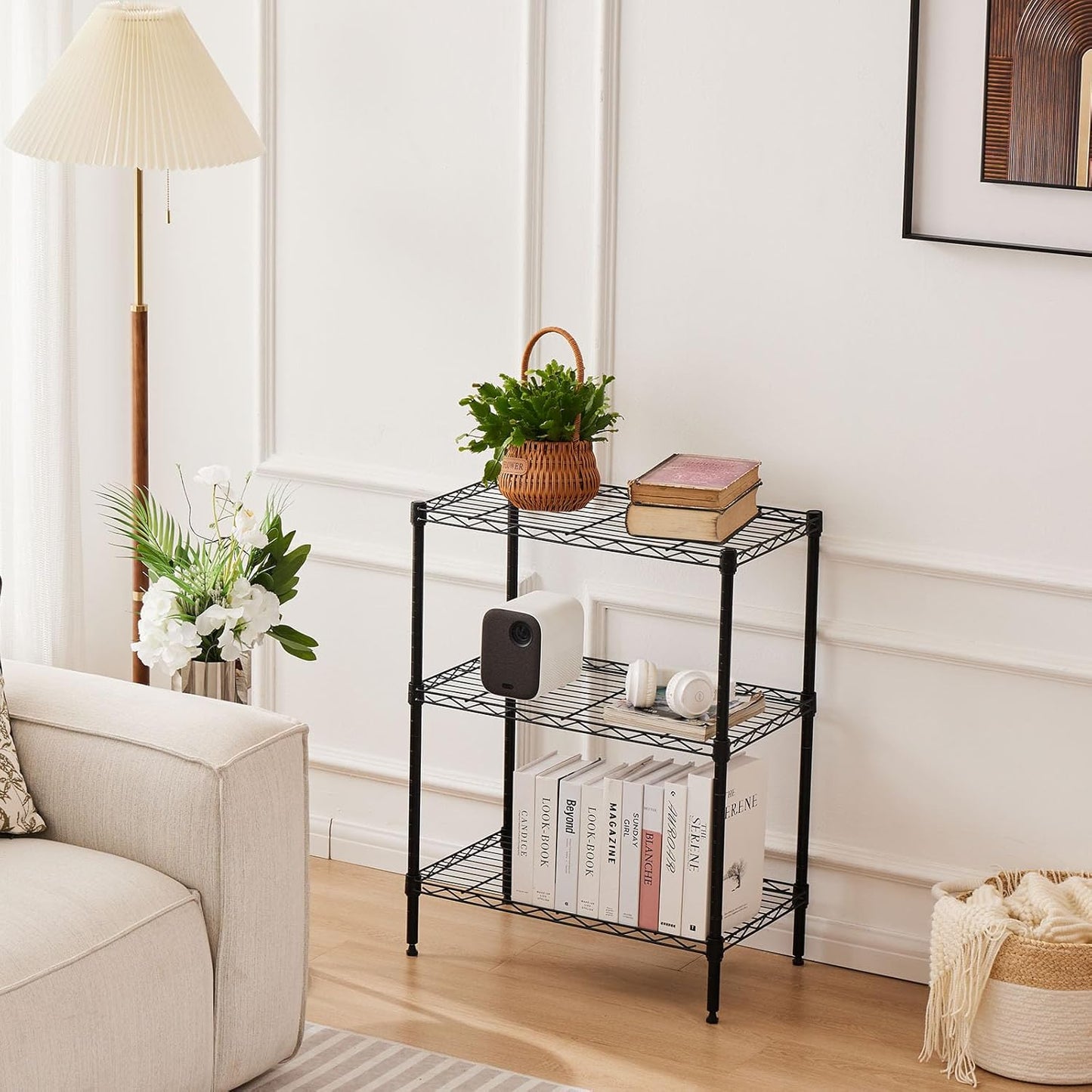 CARLA HOME 3-Tier Adjustable Metal Storage Shelves Wire Rack Organizer for Kitchen, Pantry, Bathroom or Laundry Room (60cm W x 35cm D x 103cm H) - Image 2