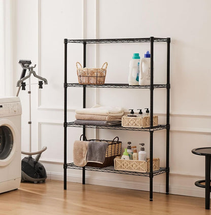 CARLA HOME 4-Tier Adjustable Metal Storage Shelves Wire Rack Organizer for Kitchen, Pantry, Bathroom or Laundry Room (60cm W x 40cm D x 140cm H) - Image 2