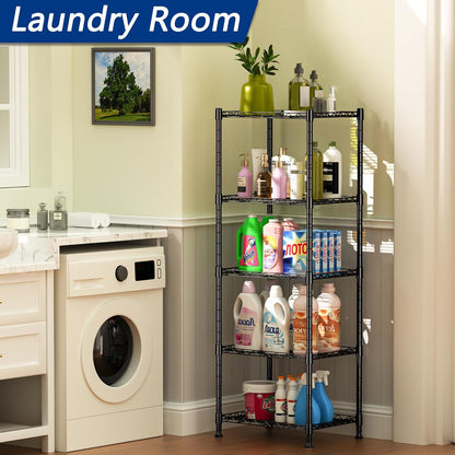 CARLA HOME 4-Tier Adjustable Metal Storage Shelves Wire Rack Organizer for Kitchen, Pantry, Bathroom or Laundry Room (60cm W x 40cm D x 140cm H) - Image 7