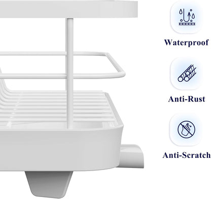 CARLA HOME Dish Drying Rack for Kitchen Counter with Removable Drip Tray, Utensil Holder and Cutlery Organizer - Image 4