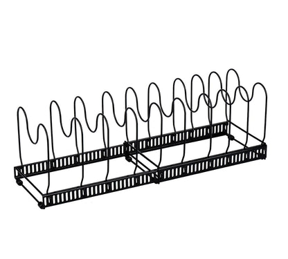 CARLA HOME Expandable Pot and Pan Organizer Rack for Cabinet with 10 Adjustable Dividers, Lid & Cookware Holder for Kitchen Pantry or Countertop Storage - Image 8