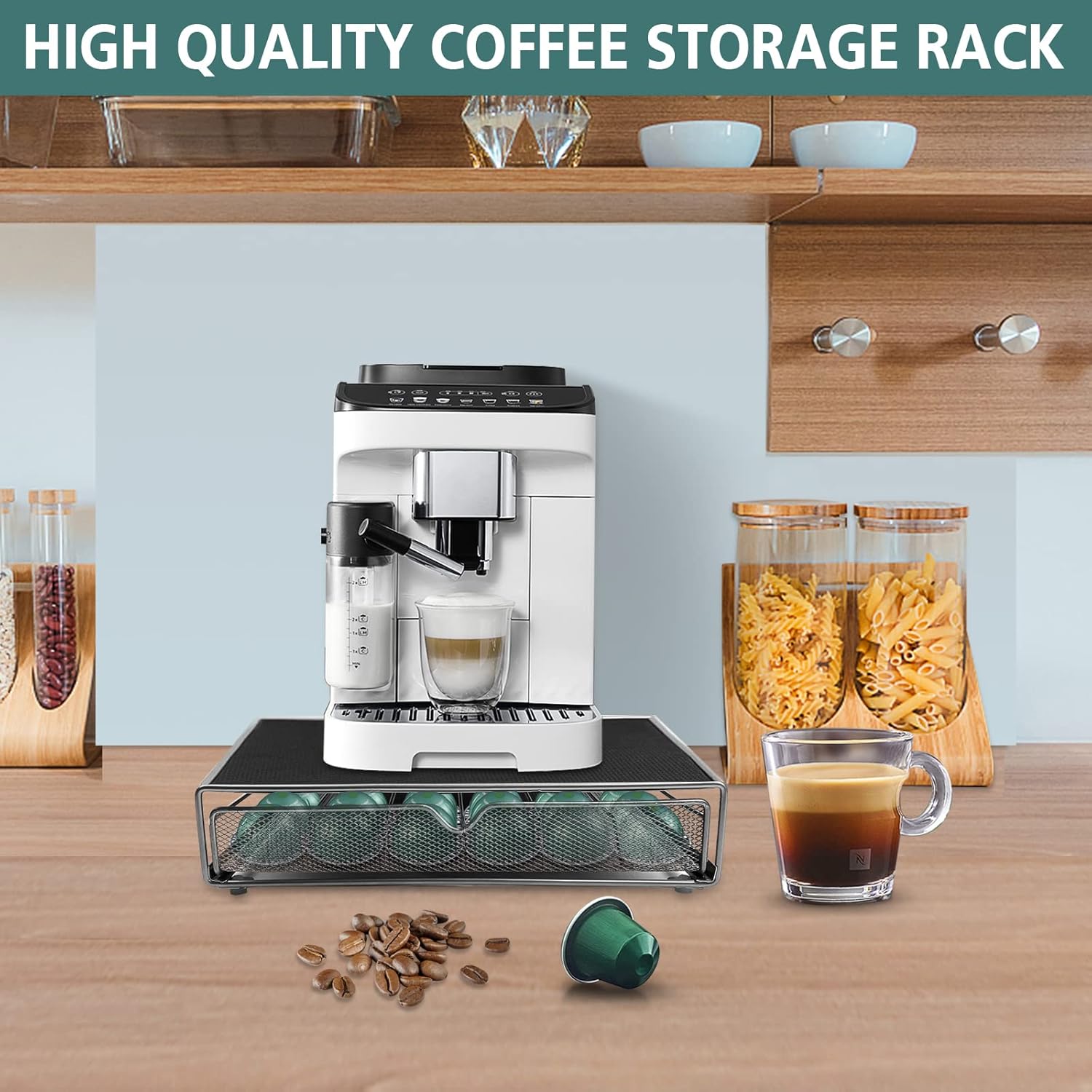CARLA HOME K-Cup Coffee Pod Drawer for 36 Coffee Pods Storage for Home Kitchen Counter Organizer - Image 2