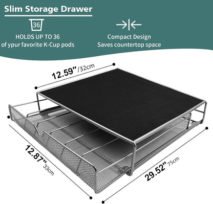 CARLA HOME K-Cup Coffee Pod Drawer for 36 Coffee Pods Storage for Home Kitchen Counter Organizer - Image 3