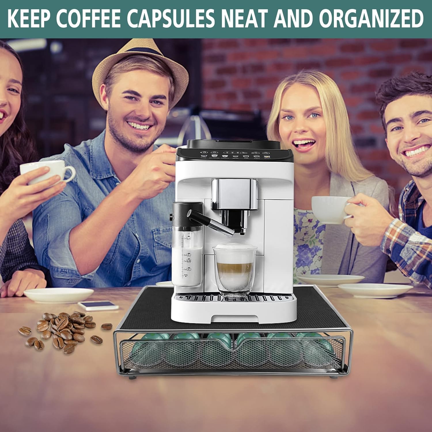 CARLA HOME K-Cup Coffee Pod Drawer for 36 Coffee Pods Storage for Home Kitchen Counter Organizer - Image 7